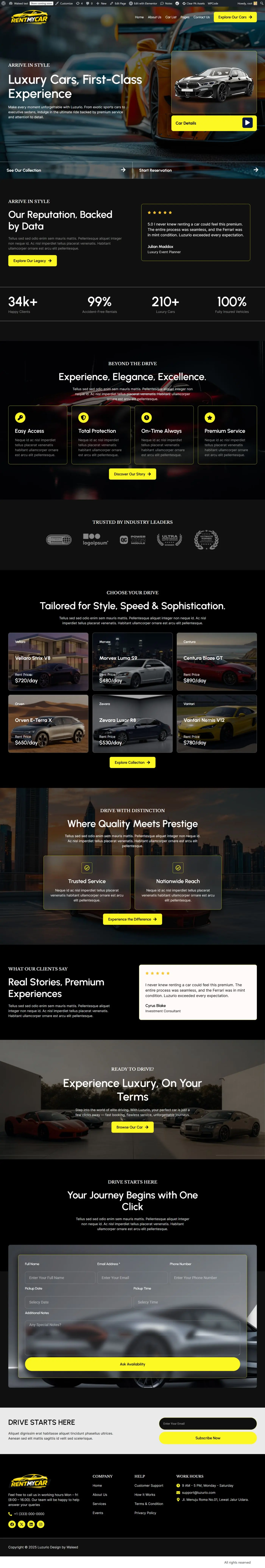 Car rental website